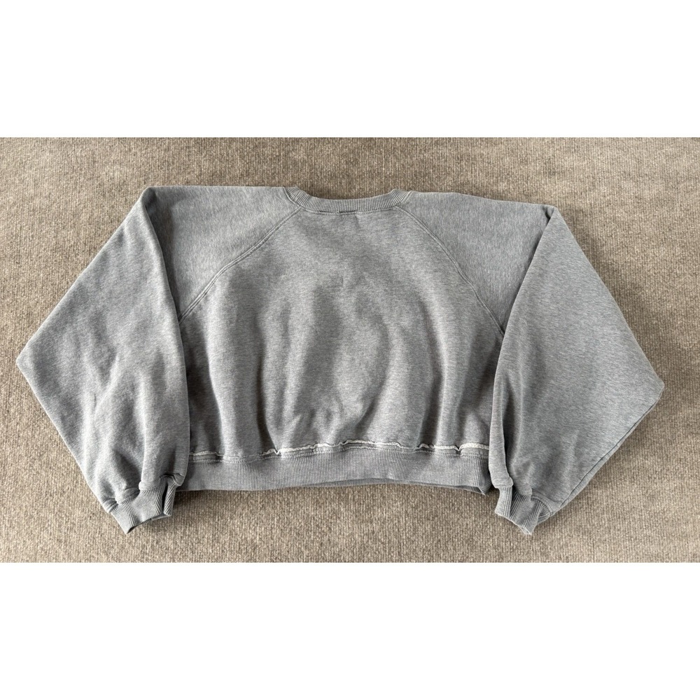 Vintage Looney Tunes Crewneck Sweatshirt XL‎ Crop Embroidered 90s Gray - Picture 2 of 10